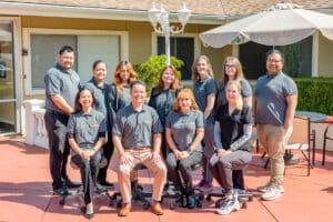 A group of employees at Redlands Healthcare Center